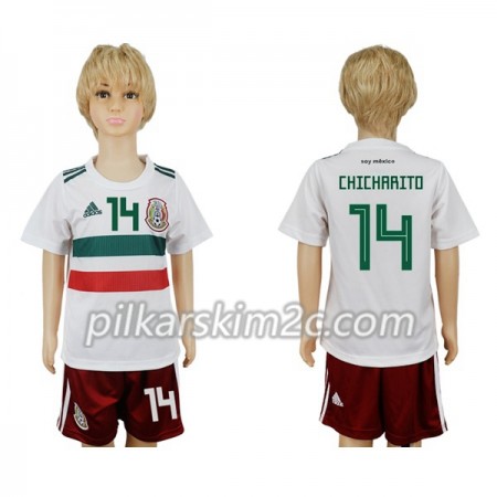 Koszulka Meksyk Chicharito 14 Dziecięca Precz Mistrzostwa Świata 2018 - Koszulki Piłkarskie